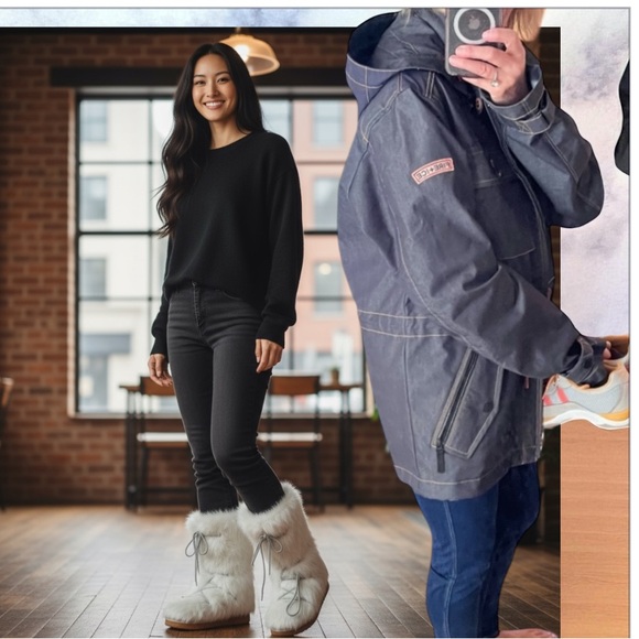 Bogner Blue Fire and Ice Blue Denim Hooded Jacket - Picture 1 of 7